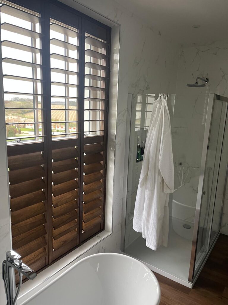 Hardwood Full Height Bathroom Plantation Shutters