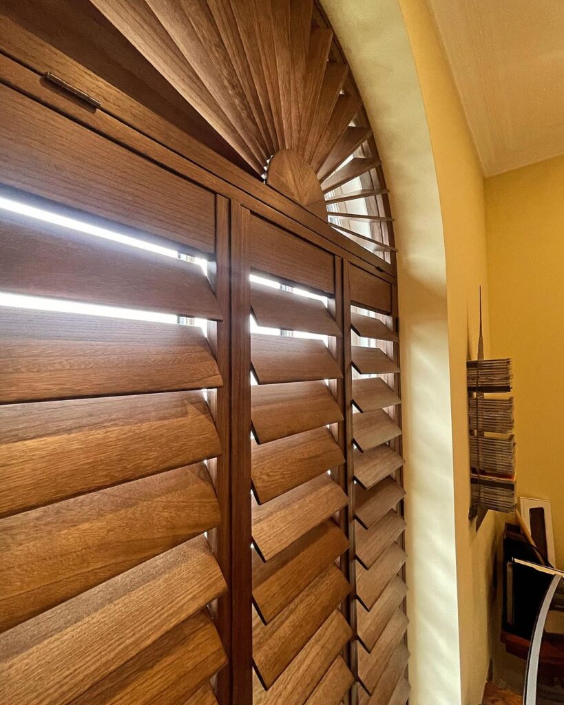 Walnut Stained Georgian Shutters